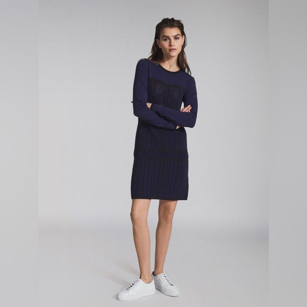 Reiss Elsie Textured Knitted Dress